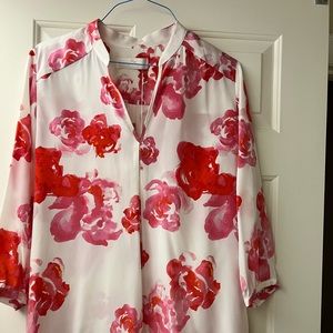 Forever too red floral tunic